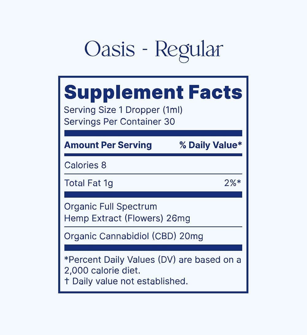 Oasis - Organic CBD Calm Drops